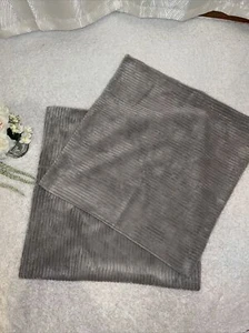 Throw Pillow Covers Cases Set Of 2 Decorative Gray Soft 22” X 22” - Picture 1 of 3