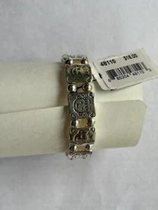 Cookie Lee Vintage Silver-tone Bracelet BOY & GIRL #48110 NWT - Picture 1 of 3