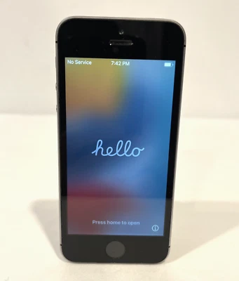 APPLE IPHONE SE MODEL A1723 SPACE GRAY FACTORY RESET SMARTPHONE W/ SIM CARD - Image 1 of 4