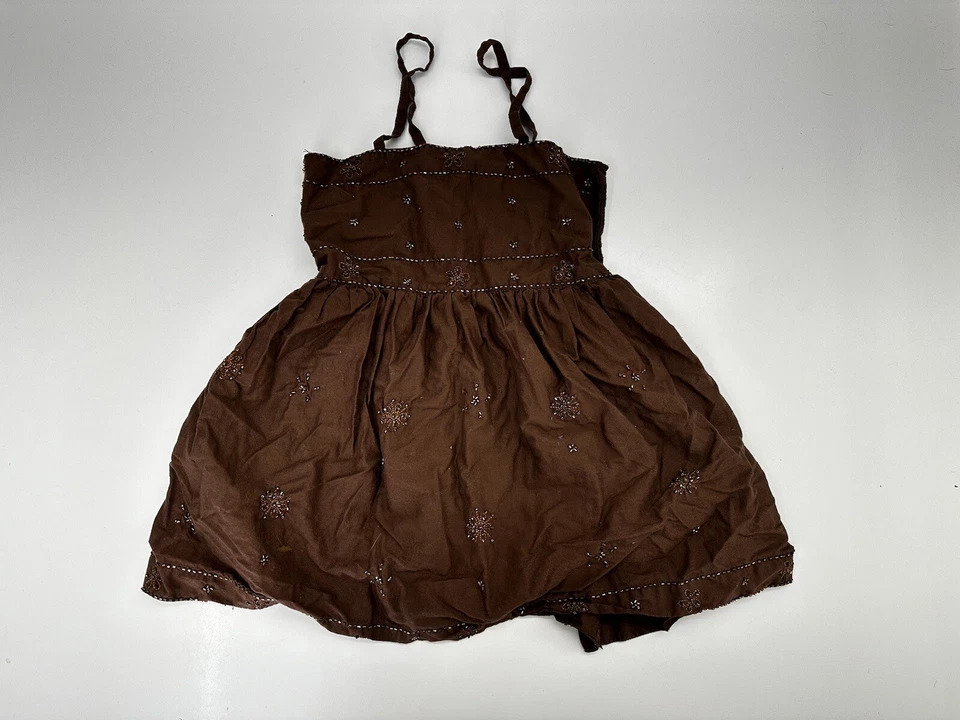 Camiseta sin mangas Gap para niños y niñas talla XL 12 marrón con cuentas en capas Foto 1 de 4