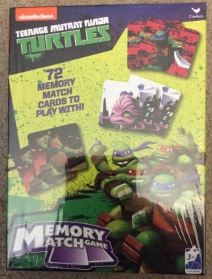New TMNT Teenage Mutant Ninja Turtles Memory Match Game 72 Match Cards - Image 1 of 2