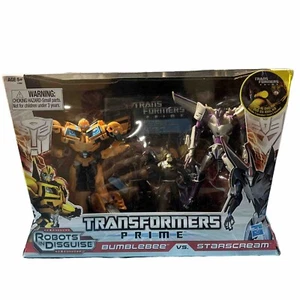 *Rare* 2011 Transformers Prime BUMBLEBEE vs STARSCREAM Robots In Disguise & DVD - Picture 1 of 7