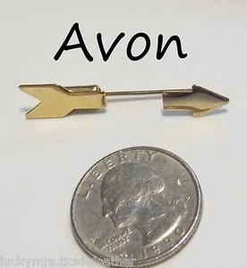 Smalll Vintage Signed AVON Arrow Stickpin Goldtone 1 3/4" - Picture 1 of 3