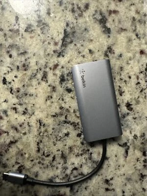 Belkin CONNECT USB-C 4-in-1 Multiport Adapter - Gray (AVC006BTSGY) - Image 1 of 3