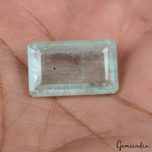 22 Cts Natural Untreated Brazilian Green Aquamarine Loose Octagon Cut Loose Gem - Picture 1 of 5