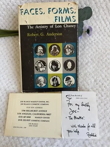 Rare Faces Forms Films Lon Chaney-1971, 1stEdition Signed To Joe Blasco+Ephemera - Picture 1 of 20
