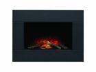 Fired Up Adam Carina Black Wall Mounted Electric Fire with Log Effect