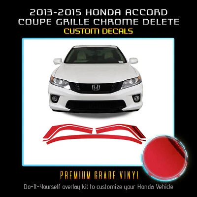 Kit de eliminación de superposición de parrilla delantera para Honda Accord 2013-2015 cupé - espejo retrovisor cromado Foto 1 de 4