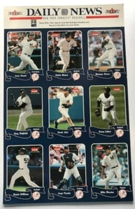 Inserto foglio NY Yankees 2004 da giornale NY Daily News Fleer 12" x 7 1/2" - Foto 1 di 4