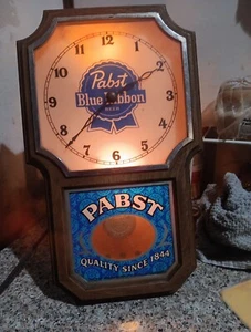 Vintage Pabst blue ribbon Lighted Miniature grandfather clock - Picture 1 of 2