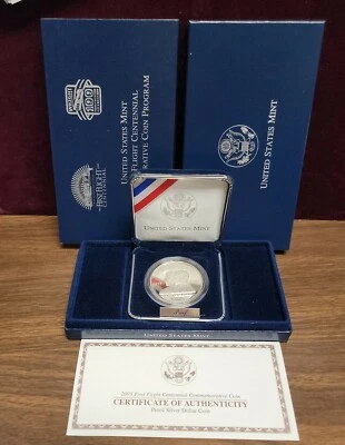 2003 P First Flight Centennial Commemorative Proof Silver Dollar . - Image 1 of 4