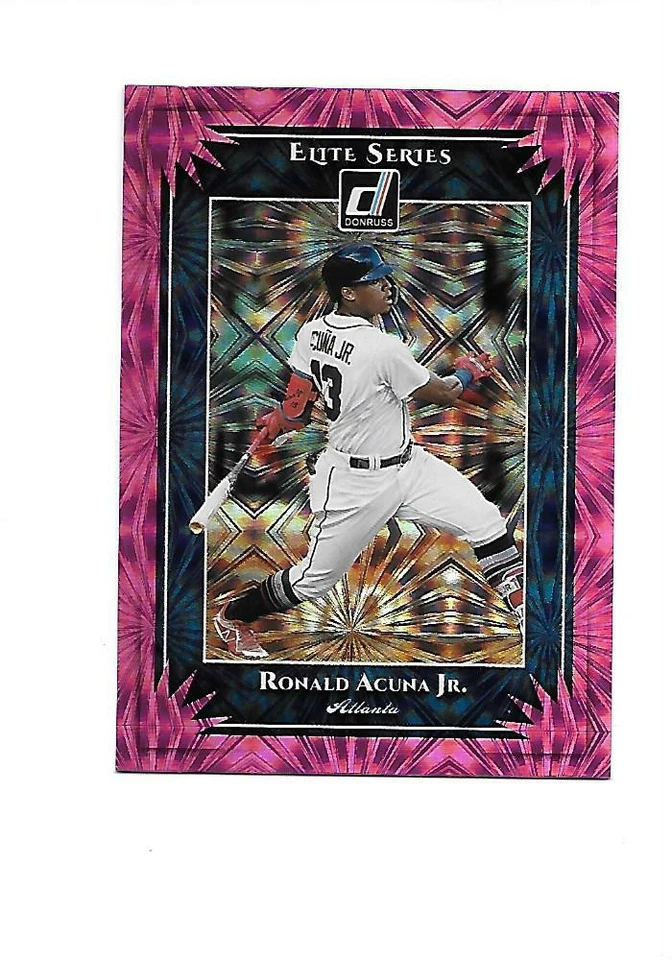 2019 DONRUSS Elite Series Pink Firework #ES1  RONALD ACUNA JR. (Braves) - Image 1 of 1