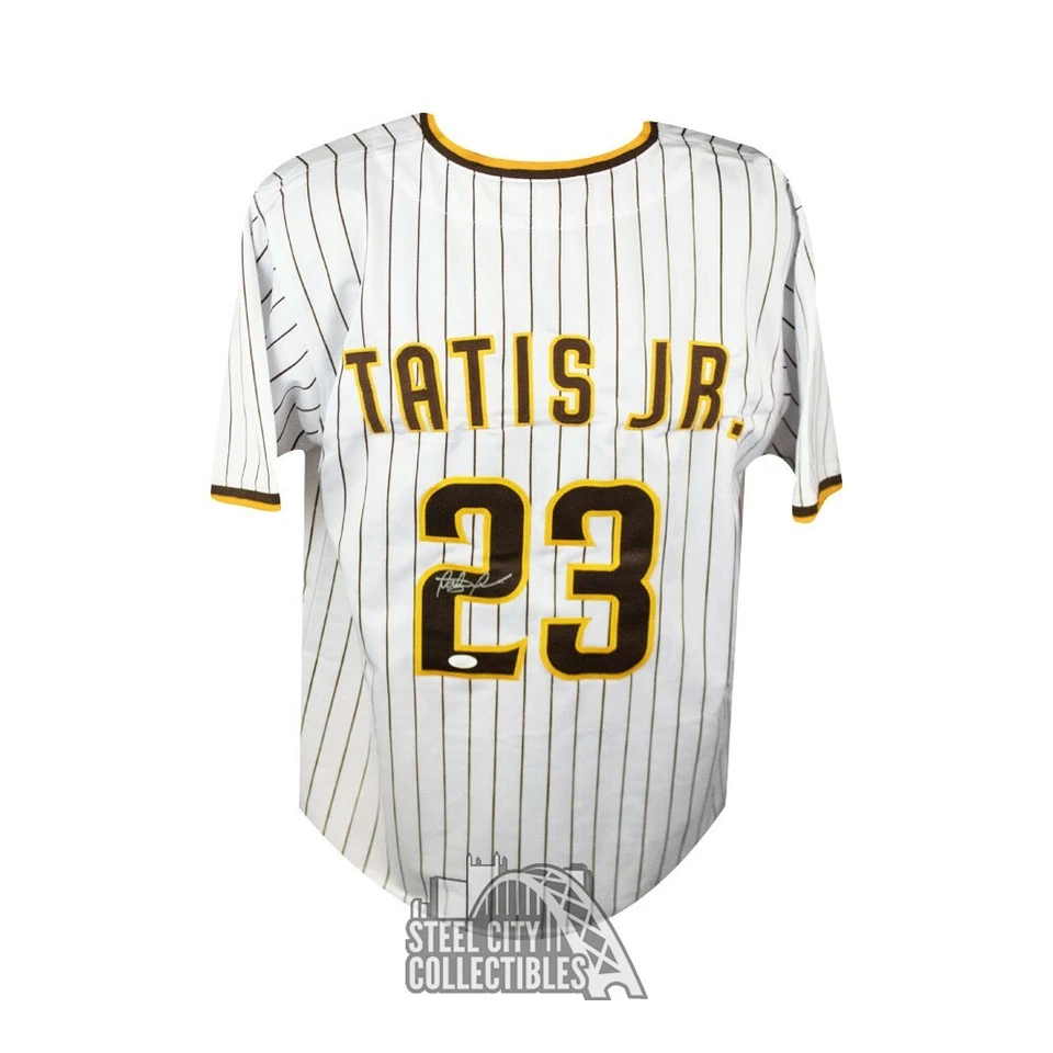 Fernando Tatis Jr Autographed Custom Pinstripe Baseball Jersey - JSA COA - Image 1 of 1