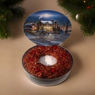 Jane Parker Classic Light Fruit Cake 4.5 Lb Holiday Tin FRESH FREE SHIPPING! - Image 1 of 4
