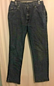 Lee Women's Jeans Dark Wash Denim Size 12 Cotton Straight Leg Ladies Classic EUC - Picture 1 of 2