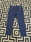 F&F Navy Tapered Trousers 2 Frontal Zips  Size 14 For Women Express Shipping