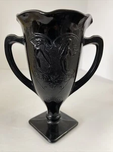 L.E. vintage década de 1930 Jarrón trofeo Smith Black Amatista ninfas bailarinas - Imagen 1 de 10