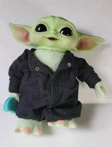 Star Wars Baby Yoda Grogu with Blue Cookie Premium Plush The Mandalorian 2021 - Picture 1 of 12