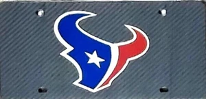 Houston Texans Carbon Fiber Auto License Plate - Picture 1 of 3