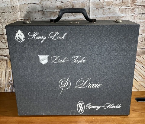 Vintage HENRY LINK Furniture Salesman Sample Trunk Camera Case w/Compartments Cover