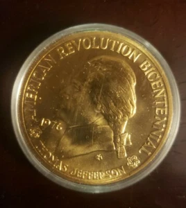 1976 American Revolution Bicentennial Commemorative Bronze Medal Jefferson - Picture 1 of 4
