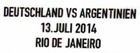 FIFA WM 2014 Brasilien Deutschland vs Argentinien Matchdetail Patch neu