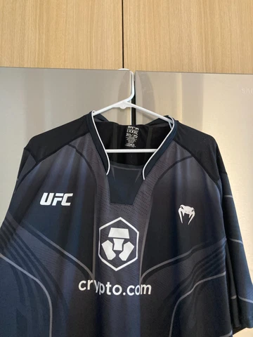 MMA black UFC Crypto.com Silva  black shirt jersey 10% elastane Adult XXXL 3xl Cover