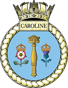 HMS Caroline Royal Navy Aufkleber Sticker Veteran Sailor (SK238) MOD Lizenziert - Bild 1 von 9