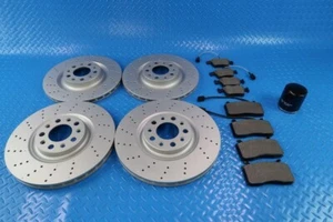 Pastillas de freno traseras delanteras y rotores perforados Alfa Romeo Giulia filtro gratuito #11328 - Imagen 1 de 8