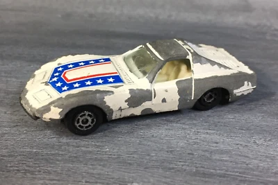 Vintage Yatming Chevrolet Racer Corvette Stingray #1002 Heavy Wear Pulls Left - Изображение 1 из 4