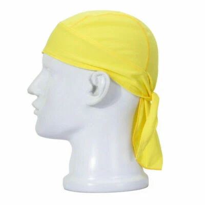 Cooling Motorcycle Wrap Biker Du Do Black Bandana Doo Rag Head Skull Cap Durag - Image 1 of 4