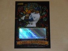 Carl Crawford 2008 Topps Stadium Club BTA-CC Beam Team Stained Glass Auto SP