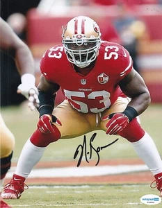 NAVORRO BOWMAN signed (SAN FRANCICO 49ERS) football 8X10 photo ACOA SC98663 - Picture 1 of 1
