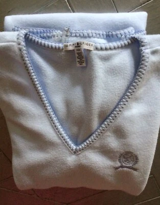 NOVO SEM ETIQUETAS -TOMMY Hilfiger - Azul - Lã - Pulôver - Lounging - Vestido - Roupão - M -NOVO - Imagem 1 de 4