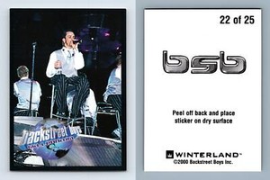 Backstreet Boys Black & Blue #22/25 Millennium 2000 Winterland Sticker