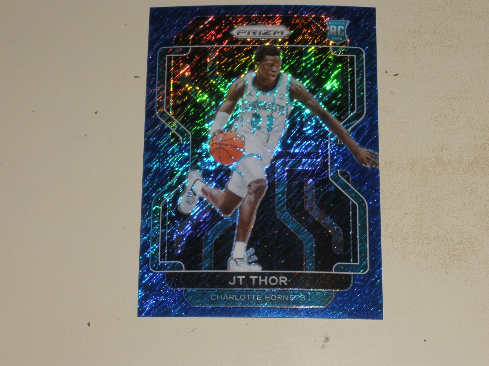 2021-22 Panini Prizm Blue Shimmer Prizm #272 JT Thor 30/30 Rookie RC