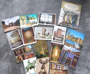 £13:00 Rabatt auf 16 Postkarten der Kathedrale von Coventry plus Pitkins 1968 Führer SIEHE ANGEBOT - Bild 1 von 24