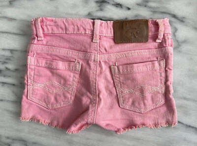 Peek peto bebé niña pantalones cortos grandes 12 18M cintura ajustable deshilachado 5 bolsillos Foto 1 de 4