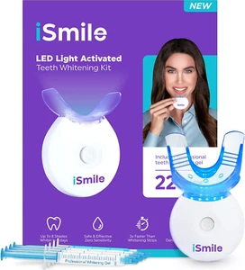 Ismile Teeth Whitening Kit - LED Light, 35% Carbamide Peroxide, (3) 3Ml Gel Syri - Picture 1 of 11