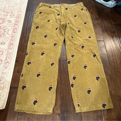 Pantalones Orvis Pana Bordados Labrador Santa Navidad Vacaciones Talla 38 Preppy Foto 1 de 4
