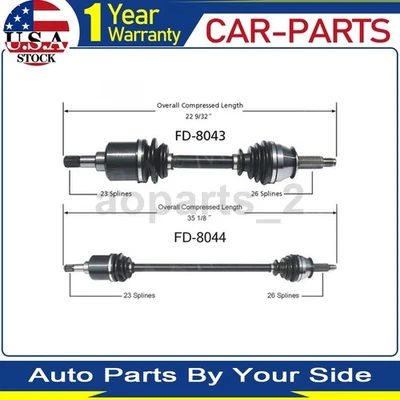 2 ejes delanteros TrakMotive CV eje articulado para Ford Tempo 1990 1989 1988 1987 1986 Foto 1 de 3