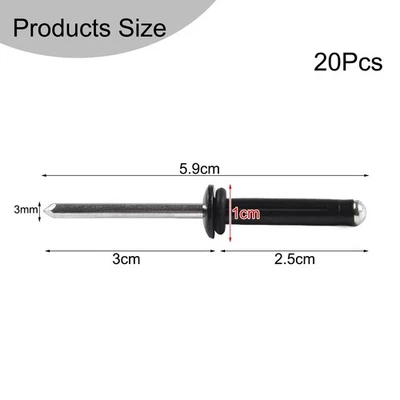 Smooth Finish Aluminum Rivets Set of Twenty at Length of Fifty Nine mm - Image 1 of 4