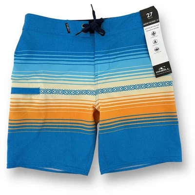 O'Neill Hyperfreak Heat Stripe Line 16" Board Shorts Boys Size 27 Large 14 16 - Image 1 of 4