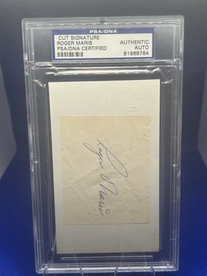 Roger Maris Cut Signature  Blue Pen PSA Authentic Auto - Image 1 of 3