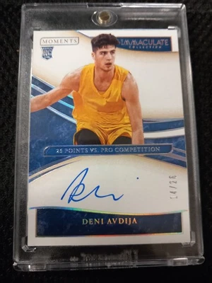 PANINI IMMACULATE COLLECTION COLLEGIATE 2020 DENI AVDIJA ROOKIE MOMENTS ON CARD - Image 1 of 2