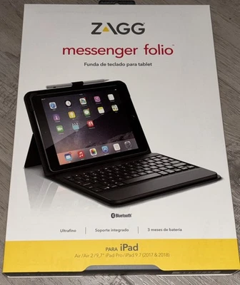 Funda con teclado tipo folio mensajero ZAGG para iPad Pro 9.7 - Air - Air 2 Bluetooth NUEVA Foto 1 de 2