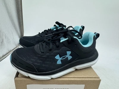 Under Armour Women's Charged Assert 10 Running Shoes Sneakers Black Blue  - 8 - Image 1 of 4