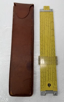 Pickett & Eckel 型号 4-ES 矢量双底座日志幻灯片规则带皮革外壳 — 第 1/4 张图片