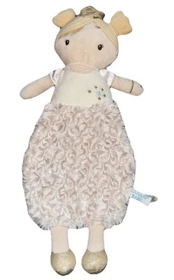 Manta de muñeca de tela Douglas Baby de felpa dorada rosa 17 pulgadas Foto 1 de 3