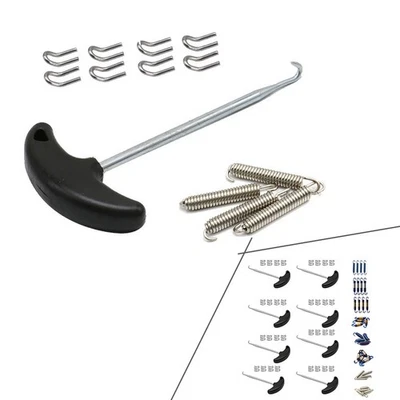 Motor-Auspuffrohr-Schalldämpfer-Montagefedern-Haken-Set-Link-Edelstahl - Image 1 of 4